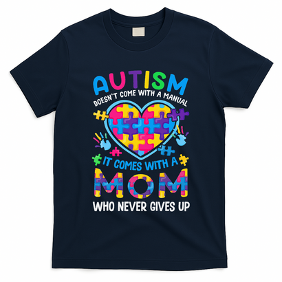 Autism Mom Puzzle Piece Autism Awareness T-Shirt