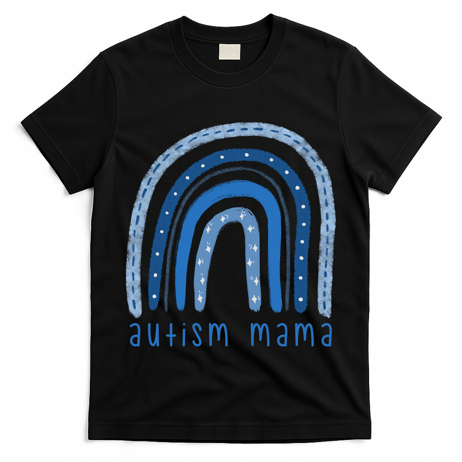 Autism Mama Rainbow Awareness T-Shirt