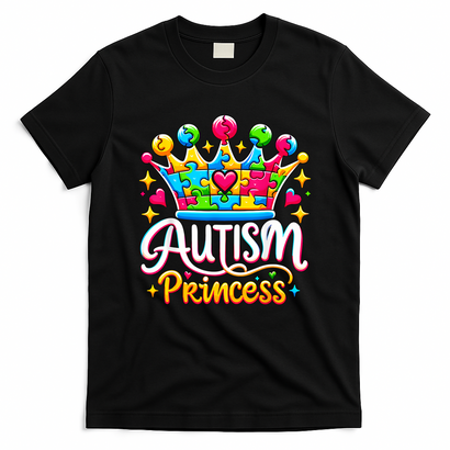 Autism Princess Autism Awareness Queen Girl T-Shirt