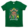 Autism Princess Afro Girl Bow Daughter Autism Awareness T-Shirt