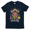 Autism Princess Afro Girl Bow Daughter Autism Awareness T-Shirt