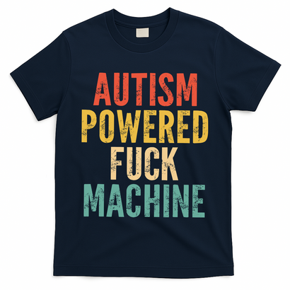 Autism Powered Fck Machine Vintage Autism Awareness T-Shirt