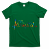 Autism Puzzle Heartbeat Heart Autism Awareness Colorful Mom T-Shirt
