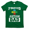 Autism Puzzle Piece Flag Autism Awareness For Dad T-Shirt