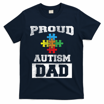 Autism Puzzle Piece Flag Autism Awareness For Dad T-Shirt
