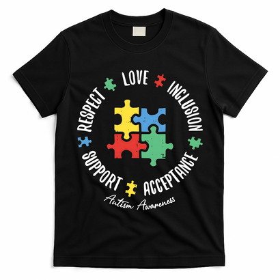 Autism Respect Love Support Autism Awareness T-Shirt