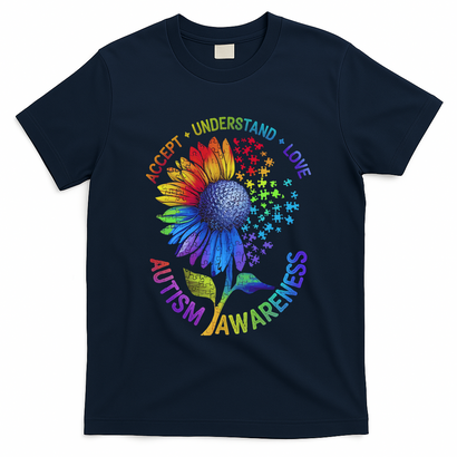 Autism Sunflower Autism Awareness Sunflower T-Shirt