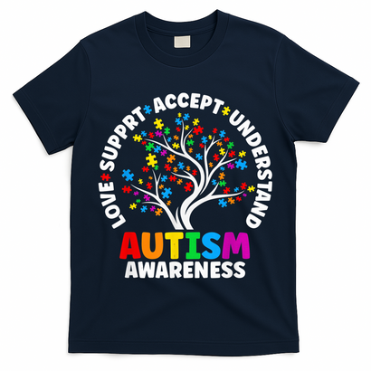 Autism Shirt Love Accept Support Autistic Autism Awareness T-Shirt