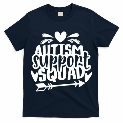 Autism Support Squad | Black / White T-Shirt