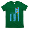 Autism Awareness Puzzle American Flag T-Shirt