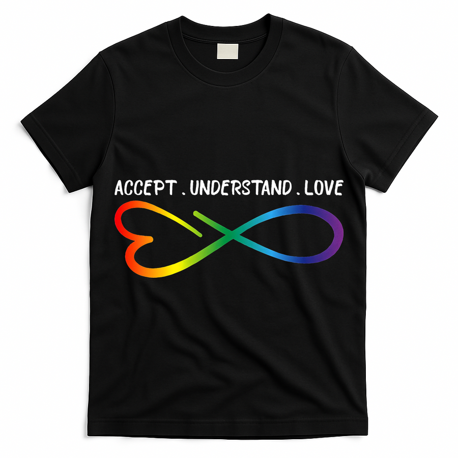 Accept Understand Love Neurodiversity Infinity Autism T-Shirt