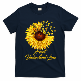 Accept Understand Love Sunflower Autism T-Shirt