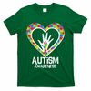 Autism Awareness Holding Hands Heart Puzzle T-Shirt