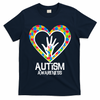 Autism Awareness Holding Hands Heart Puzzle T-Shirt