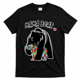 Autism Awareness Moma Bear T-Shirt