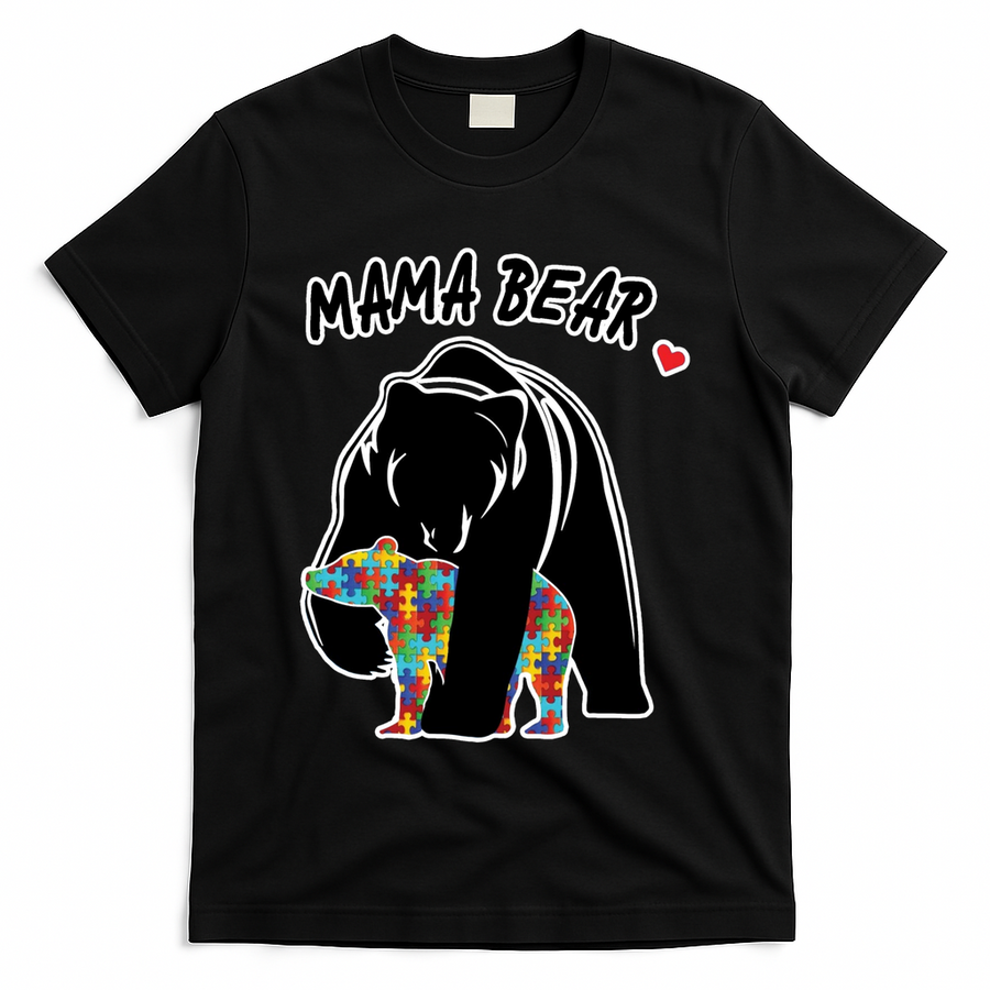 Autism Awareness Moma Bear T-Shirt
