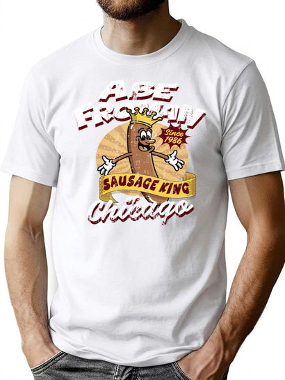 Abe Froman Sausage King Of Chicago Retro 1986 (1) T-Shirt for Men & Women, T-Shirts Graphic Tee - Black
