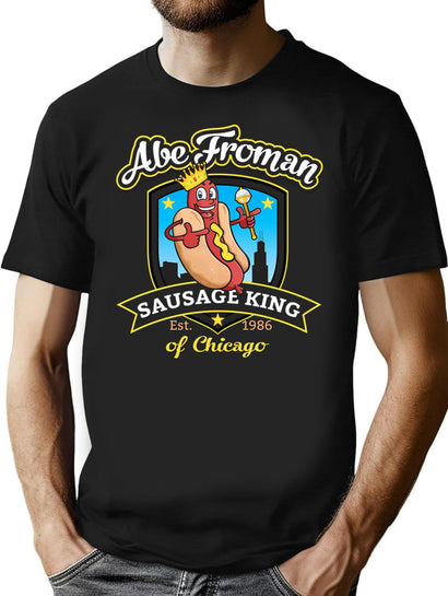 Abe Froman Sausage King Of Chicago T-Shirt for Men & Women, T-Shirts Graphic Tee - Black
