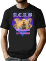 Acab All Capybaras Are Beautiful Bootleg Graphic T-Shirt - Black