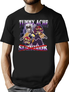 Adam Hazbin Hotel - Tummy ache Survivor Classic Premium Heavyweight Cotton T-Shirt - Black