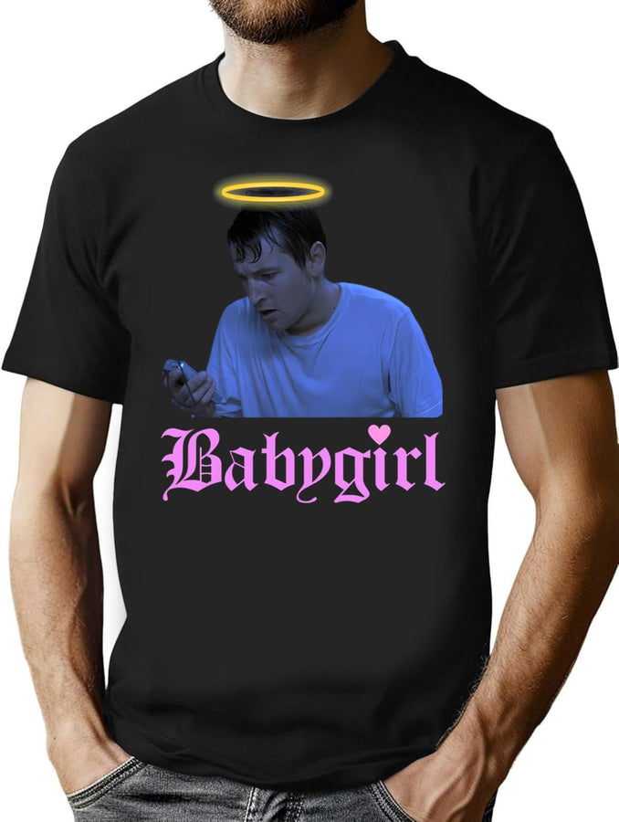 Adam Saw Babygirl Design T-Shirt for Men & Women, T-Shirts Graphic Tee - Black