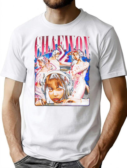 Adorable Chaewon Le Sserafim Bootleg Style Bootleg Graphic T-Shirt - Black