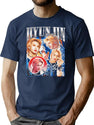Adorable Hyunjin Maniac Bootleg Vintage Style Bootleg Graphic T-Shirt - Navy