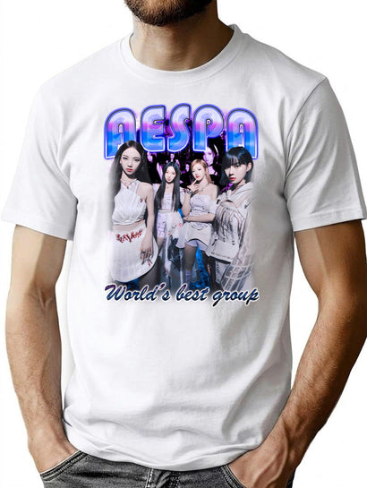 Aespa Bootleg Bootleg Graphic T-Shirt - Black