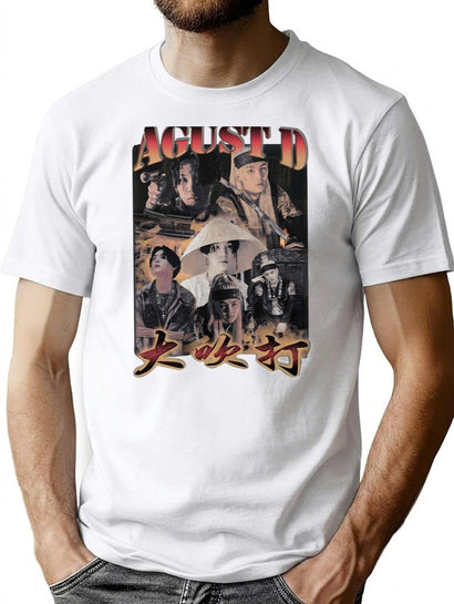 Agust D Daechwita Vintage Bootleg Classic Bootleg Graphic T-Shirt - Black