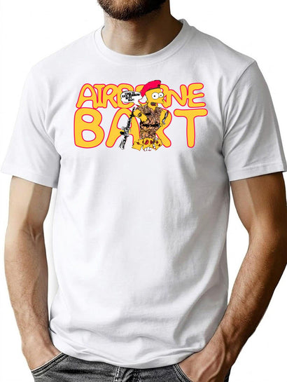 Airborne Bart Bootleg Graphic T-Shirt - Black