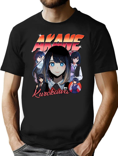Akane Kurokawa Vintage Bootleg Bootleg Graphic T-Shirt - Black