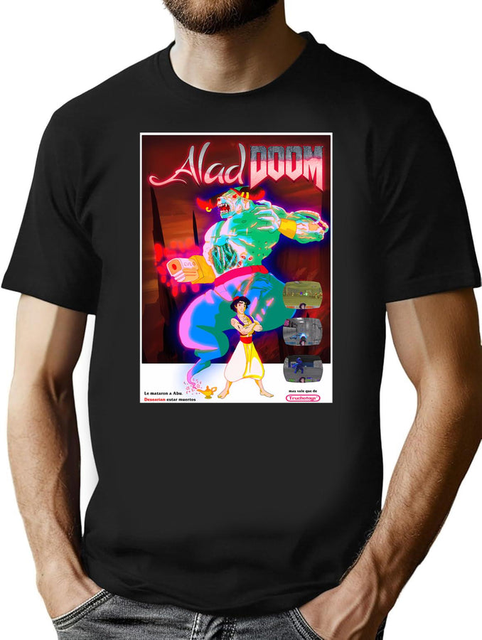 Aladdoom Bootleg Graphic T-Shirt - Black