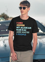 Alaskan Klee Kai Dog Owner Coffee Lovers Vintage Retro T-Shirt for Men & Women, T-Shirts Graphic Tee - Navy