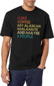 Alaskan Malamute Dog Owner Coffee Lover Humorous Quote Sarcastic Funny Dog Saying Gift T-Shirt for Men & Women, T-Shirts Graphic Tee - White