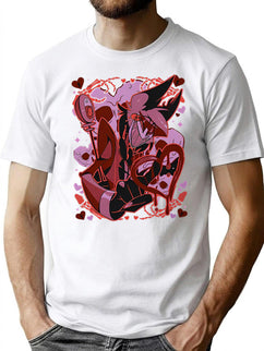 Alastor Valentines Day - Hazbin Hotel Essential Premium Heavyweight Cotton T-Shirt - Black
