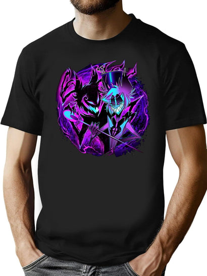 Alastor and His Shadow - Hazbin Hotel Essential T-Shirt - Black