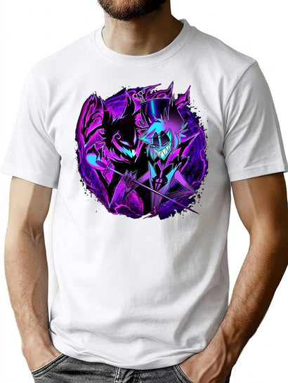 Alastor and His Shadow - Hazbin Hotel Essential  Premium Heavyweight Cotton T-Shirt - Black