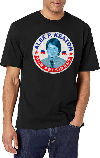 Alex P. Keaton for President Black T-Shirt - Black
