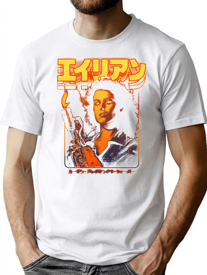 Alien Ellen Ripley Bootleg Graphic T-Shirt - Black