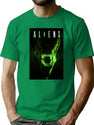 Aliens Movie Poster T-Shirt for Men & Women, T-Shirts Graphic Tee - Green