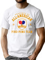 All-American Ping Pong Team T-Shirt for Men & Women, T-Shirts Graphic Tee - White