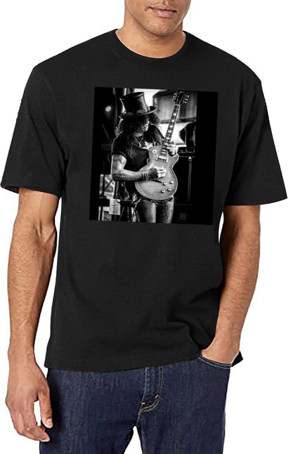 Amazing Guitarist 80S T-Shirt for Men & Women, T-Shirts Graphic Tee - Black