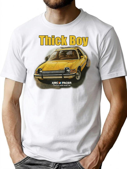 Amc Pacer Thick Boy Never Has A Small Car Been So Wide Advert T-Shirt for Men & Women, T-Shirts Graphic Tee - Black