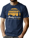 Amity Island Sunset Worn Out (Universal Ucs Llc) T-Shirt for Men & Women, T-Shirts Graphic Tee - Navy