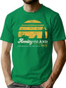 Amity Island Sunset Worn Out (Universal Ucs Llc) T-Shirt for Men & Women, T-Shirts Graphic Tee - Green