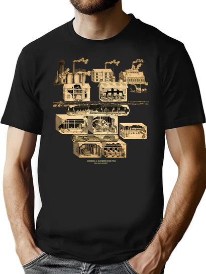 Amnesia A Machine For Pigs Full Map T-Shirt for Men & Women, T-Shirts Graphic Tee - Black
