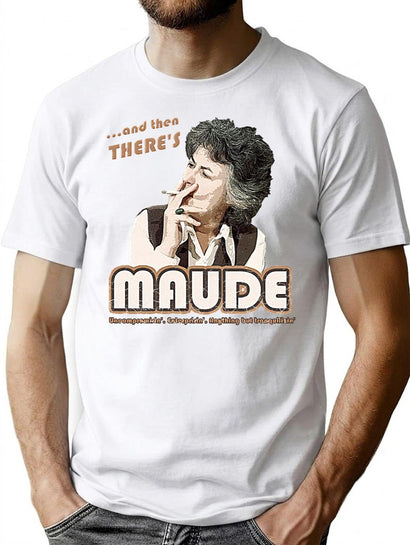 And Then There'S Maude Distressed Premium Heavyweight Cotton T-Shirt - Black