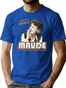 And Then There'S Maude Distressed Premium Heavyweight Cotton T-Shirt - Blue
