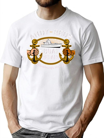 Andy And Red'S Boat Repair Zihuatanejo Mexico Dks T-Shirt for Men & Women, T-Shirts Graphic Tee - Black