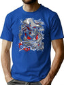 Angel Dust Demon Design - Hazbin Hotel Essential T-Shirt for Men & Women, T-Shirts Graphic Tee - Blue